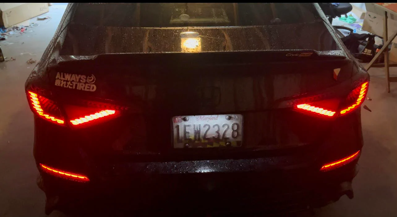 2022-2025  11th Gen Honda Civic Sedan V3 Dragon Scales Tail Lights - Image 3