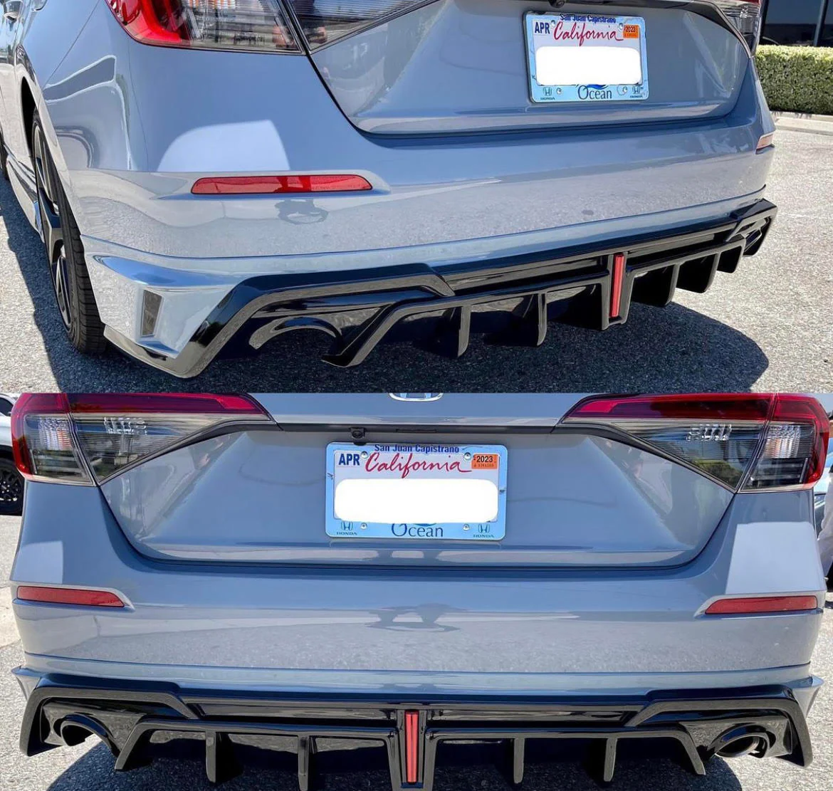 2022-2025 11th Gen Civic ACR Diffuser Two-tone with LED brake light (Sedan Only) - Image 4