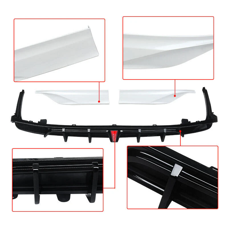 SWA 2022-2024 10th Gen Honda Accord V2 Rear Diffuser with 3rd Brake Light + Corner Apron Spats BY Yofer - Image 3