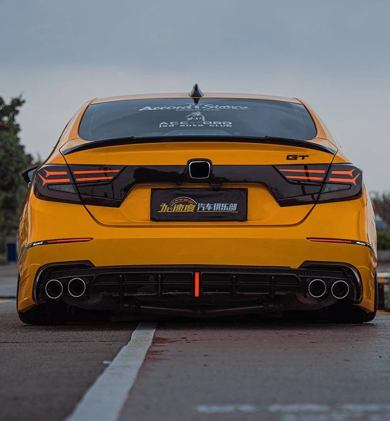 SWA 2018-22 10th Gen Honda Accord Rear Diffuser with Painted Side Aprons By AKASAKA - Image 3