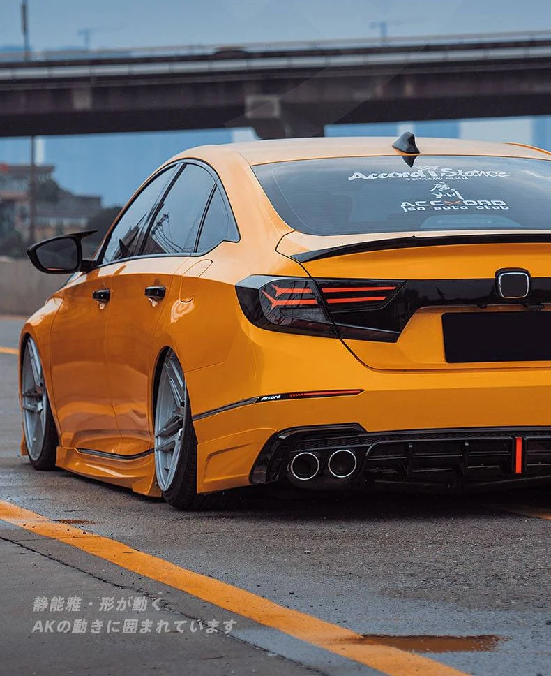 SWA 2018-22 10th Gen Honda Accord Rear Diffuser with Painted Side Aprons By AKASAKA - Image 4