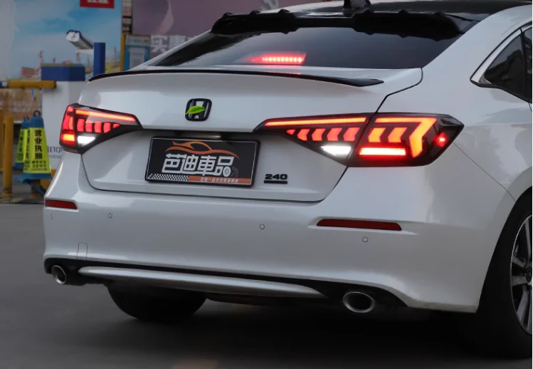 SWA 2022-2025 11th Gen Honda Civic Sedan V4 Cyber Tail Lights LED Assembly - Image 3