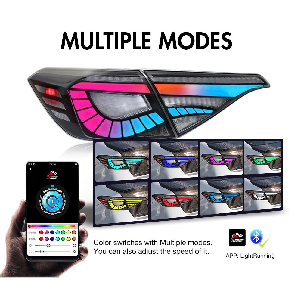 SWA 2022-2025 11th Gen Honda Civic V1 Demon Eye Sequential Tail Lights Assembly (RGB Version) With APP Control - Image 3