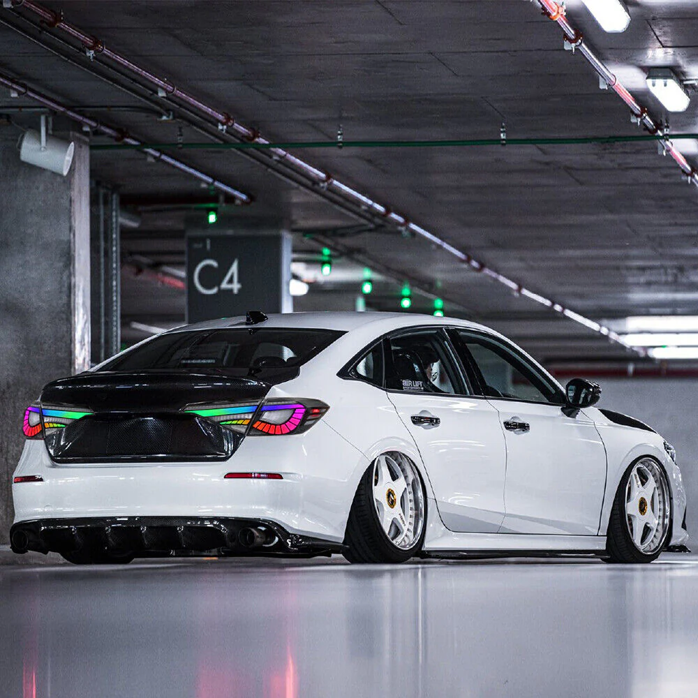 SWA 2022-2025 11th Gen Honda Civic V1 Demon Eye Sequential Tail Lights Assembly (RGB Version) With APP Control - Image 5