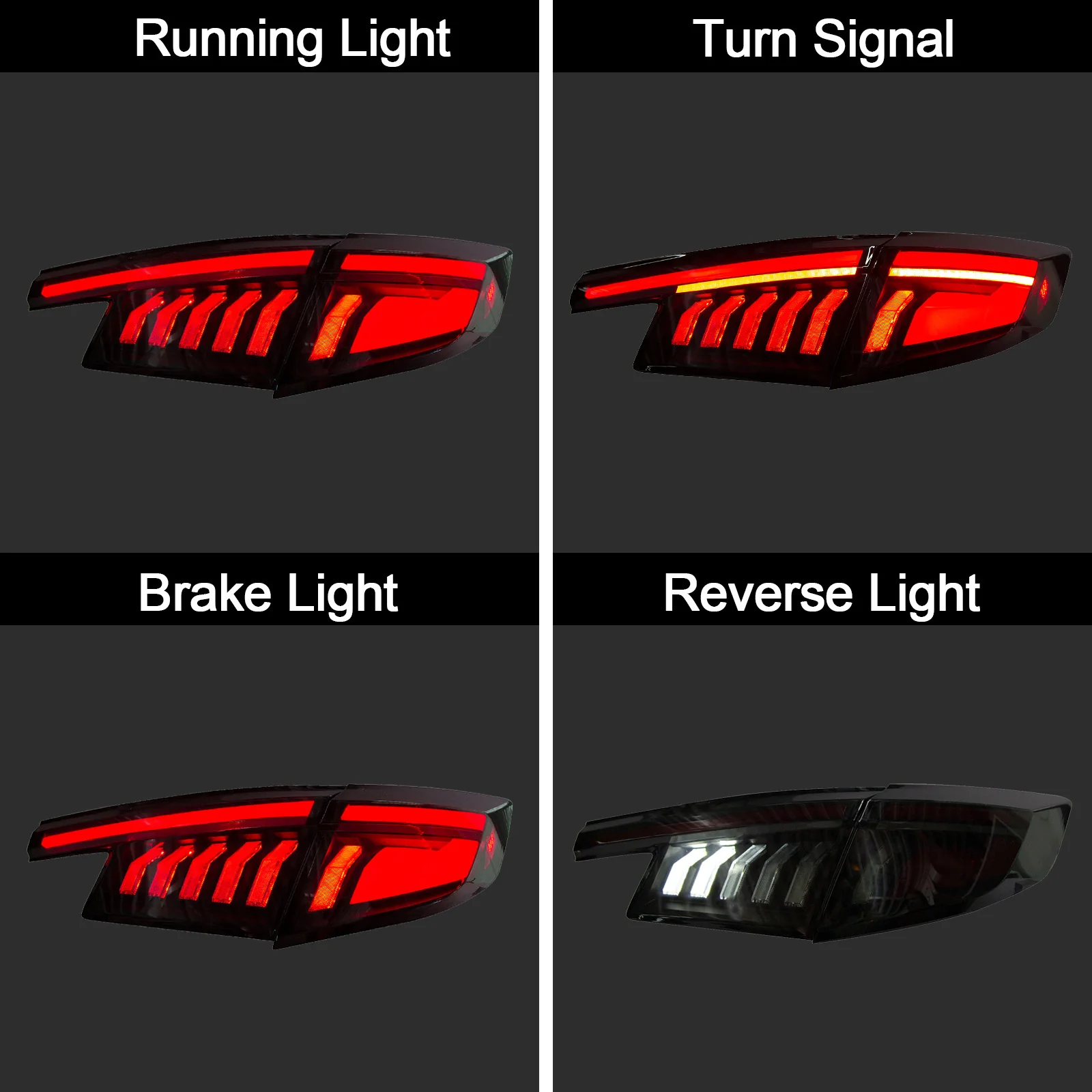 SWA 2022-2026 11th Gen Honda Civic HATCHBACK and Type-R FL1 FL2 FL5 V2 Tail Lights - Image 7