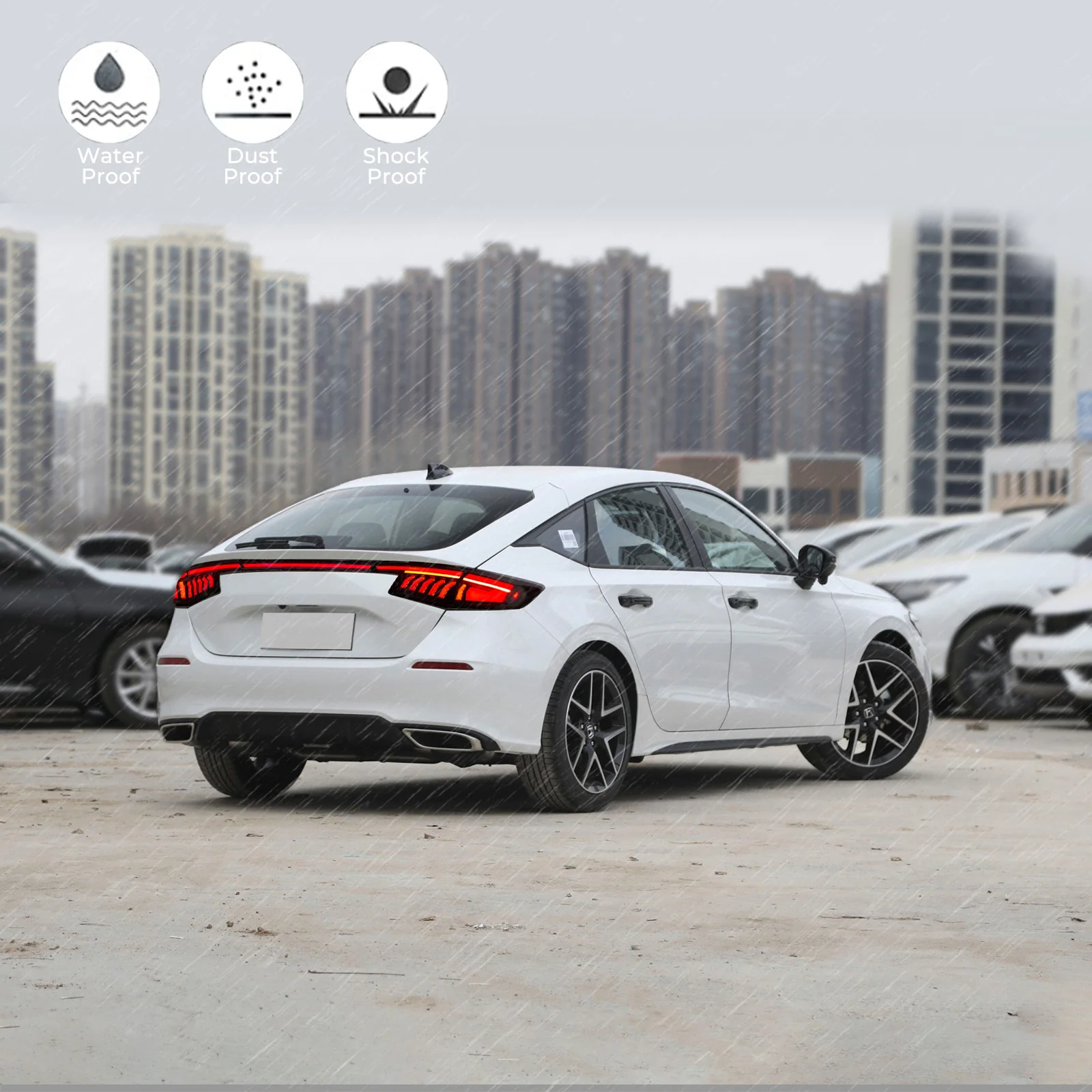 SWA 2022-2026 11th Gen Honda Civic HATCHBACK and Type-R FL1 FL2 FL5 V2 Tail Lights - Image 9