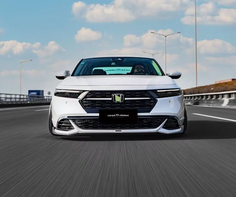 SWA 2023-2025 11th Gen Honda Accord Yofer Night Shadow Front Lip+Lower Grille Full Replacement Conversion Kit By YOFER DESIGN - Image 3