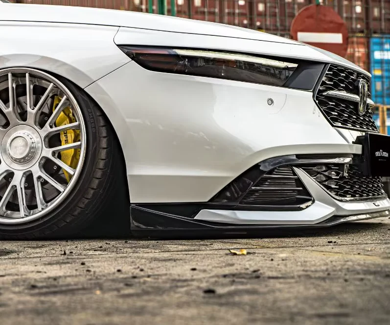 SWA 2023-2025 11th Gen Honda Accord Yofer Night Shadow Front Lip+Lower Grille Full Replacement Conversion Kit By YOFER DESIGN - Image 4