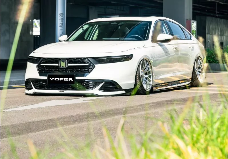 SWA 2023-2025 11th Gen Honda Accord Yofer Night Shadow Front Lip+Lower Grille Full Replacement Conversion Kit By YOFER DESIGN - Image 5