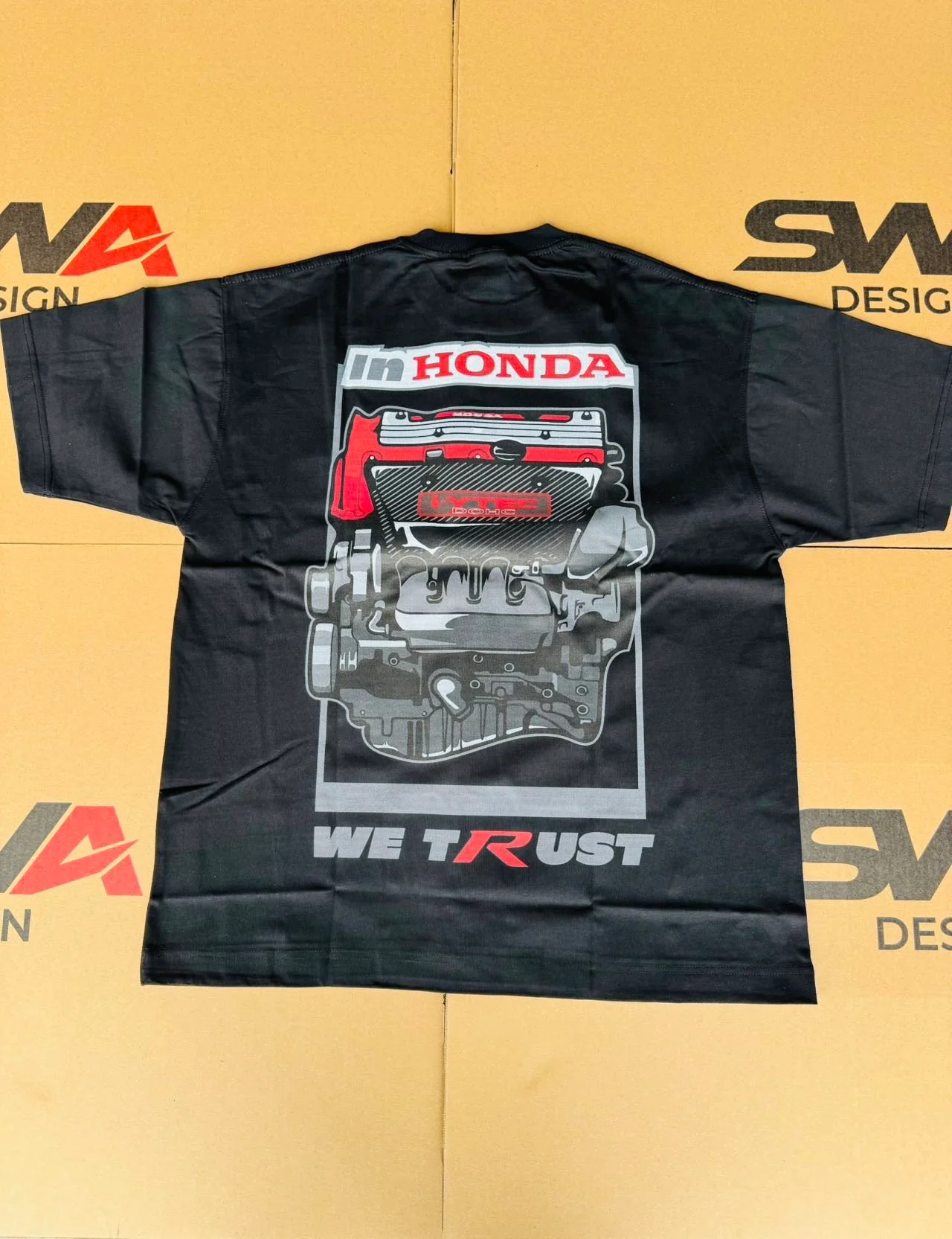 SWA "In Honda We Trust" Cotton Short Sleeves T-Shirt - Image 5