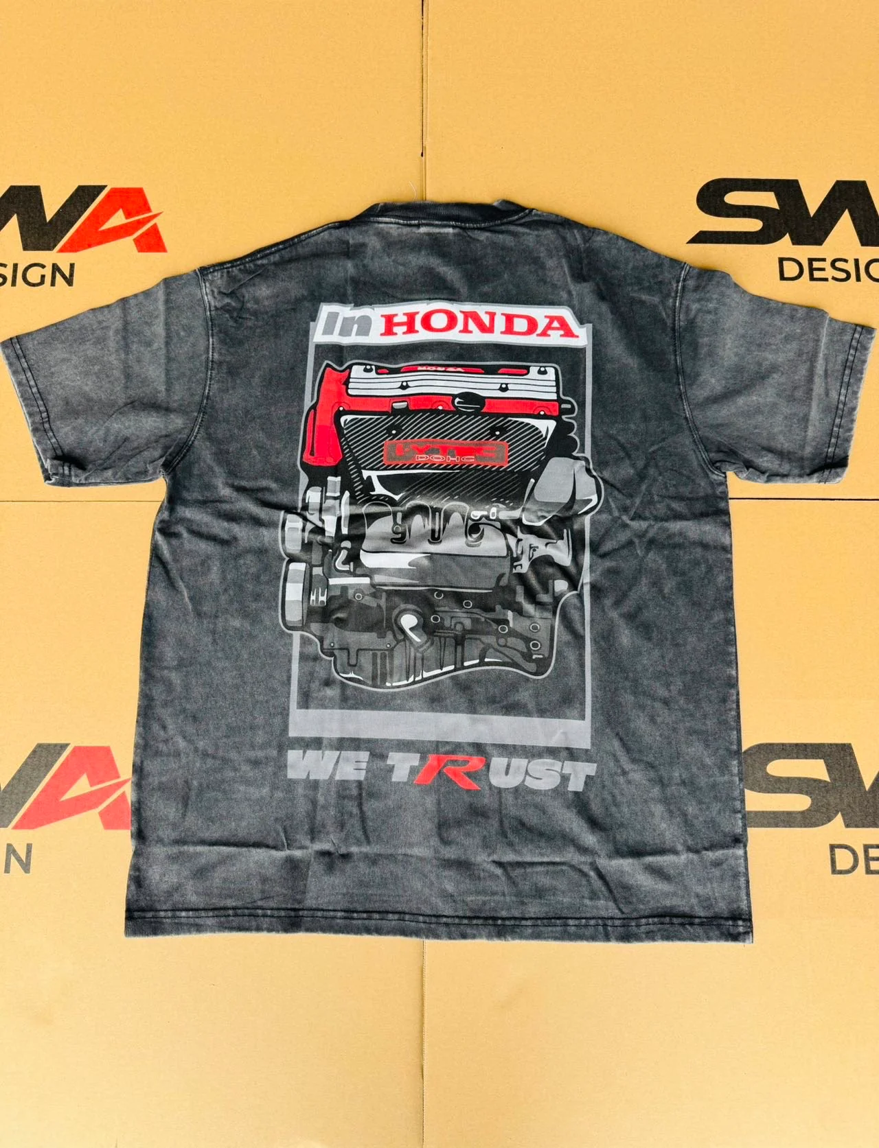 SWA "In Honda We Trust" Cotton Short Sleeves T-Shirt - Image 9